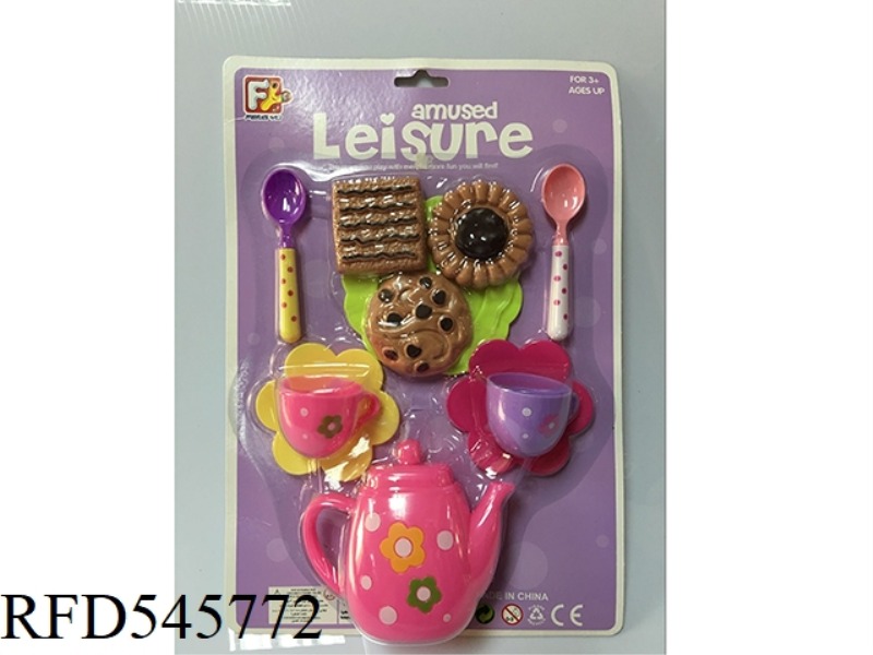 12PCS SUCTION PLATE SMALL FLOWER DOT TEA SET