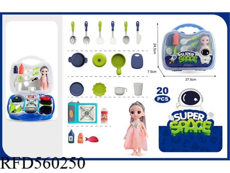 PLAY EVERY KITCHEN TABLEWARE 6 INCH GIRL 20PCS