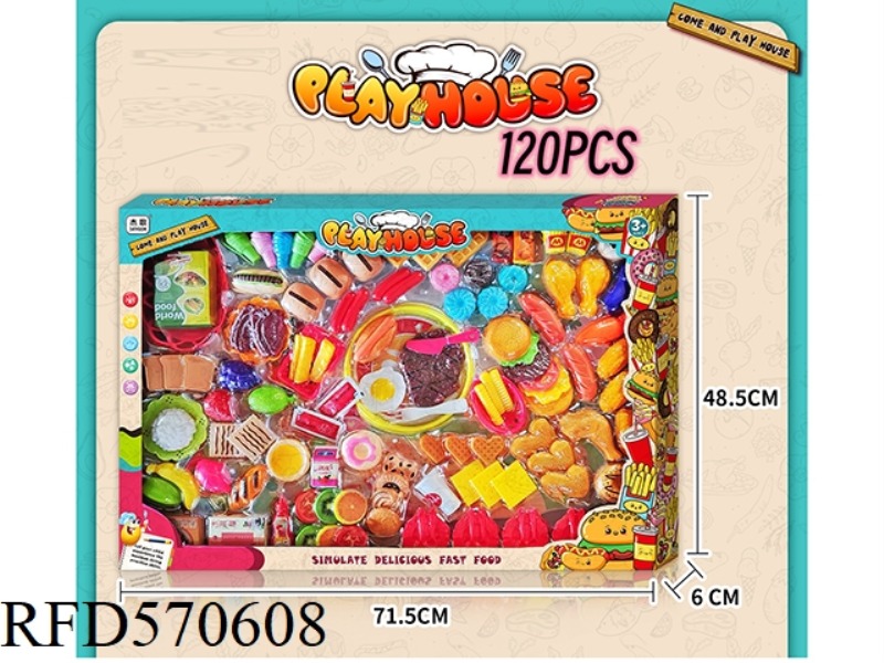 120PCS HOUSE FOOD SNACK BURGER KIT