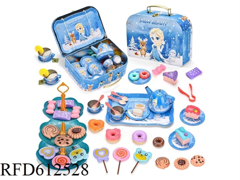ICE AND SNOW AFTERNOON TEA TINPLATE TEA SET (IRON SUITCASE)
