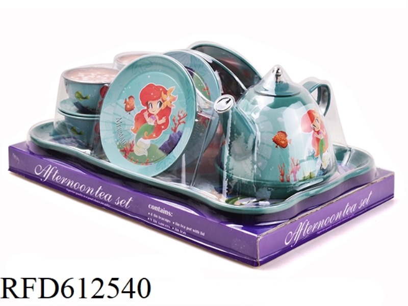 PLAY HOUSE MERMAID TINPLATE TEA SET