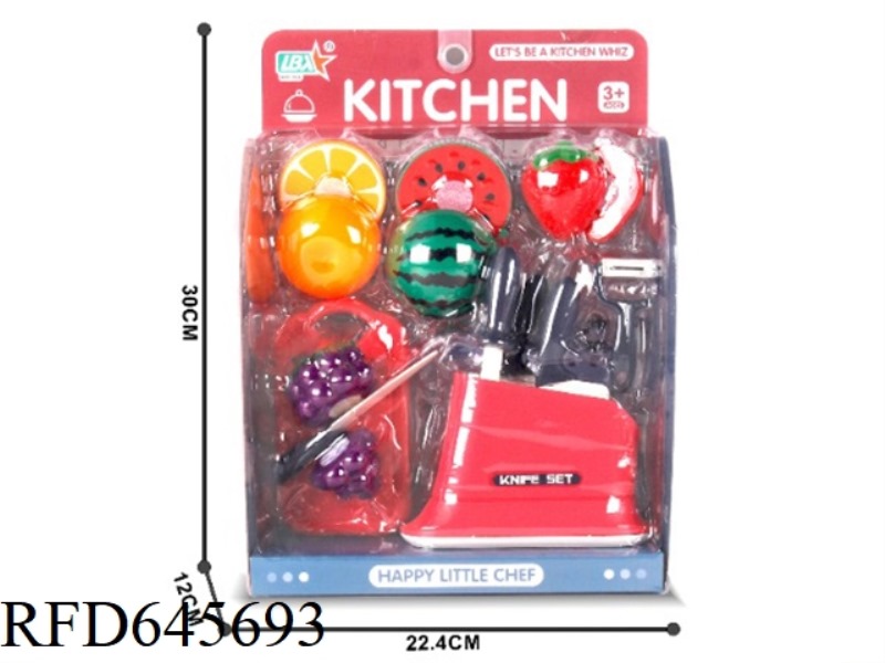 PLAY HOUSE KNIFE SET/RED