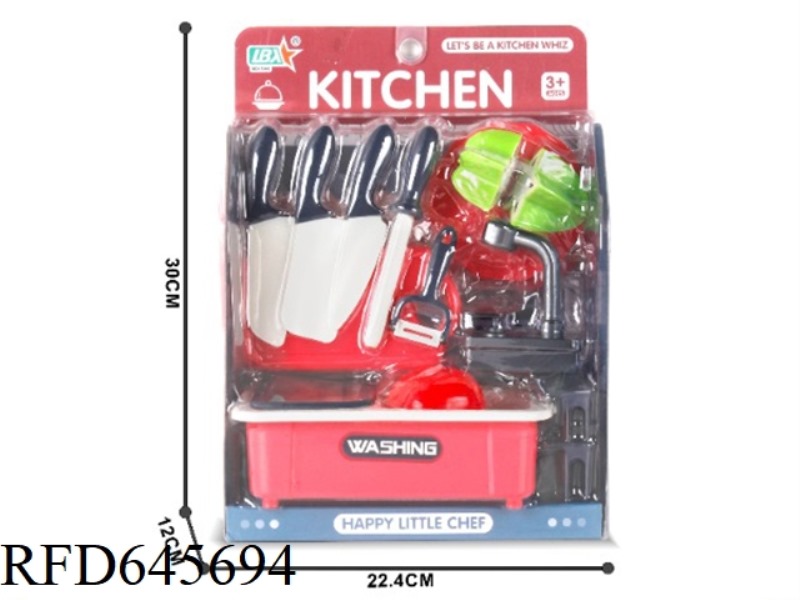 KITCHEN SINK SET/RED