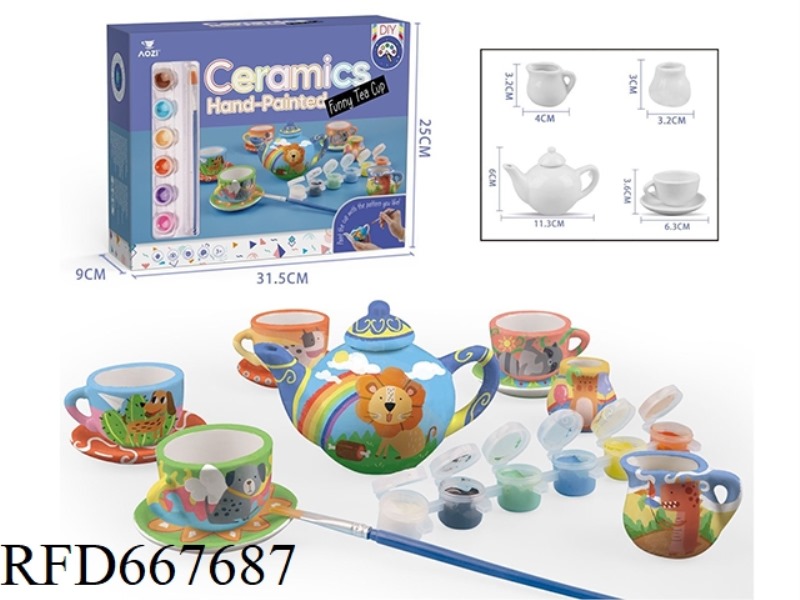 CERAMIC TEA SET (15PCS)