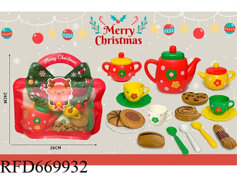 (21PCS) HAND-HELD GIFT BAG CHRISTMAS SET TEA SET E