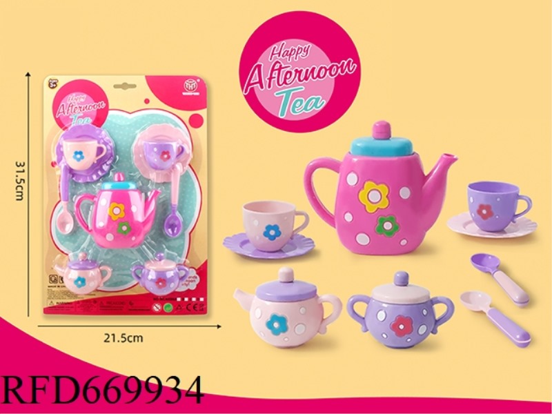 9PCS SUCTION PLATE TEA SET A