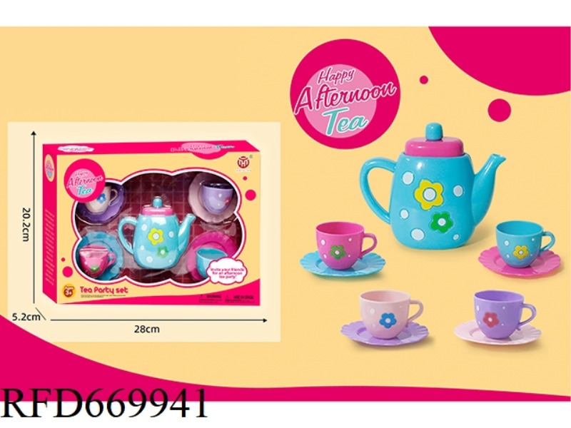 9PCS COLOR BOX TEA SET D