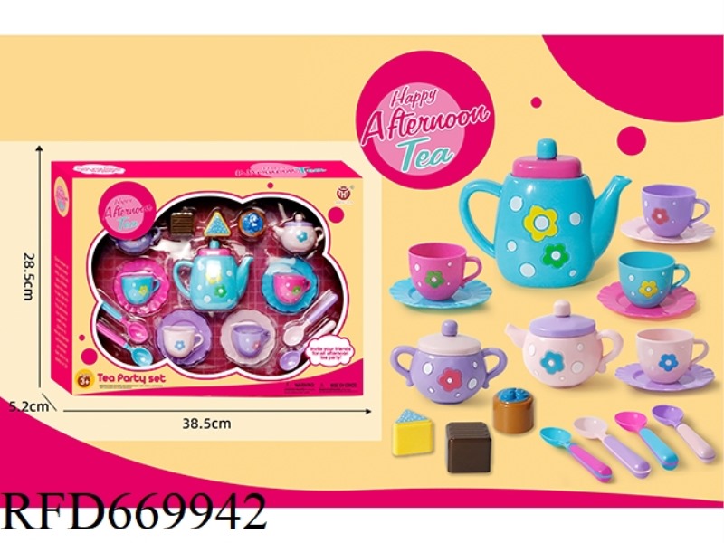 18PCS COLOR BOX TEA SET A
