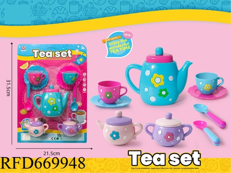 9PCS SUCTION PLATE TEA SET A