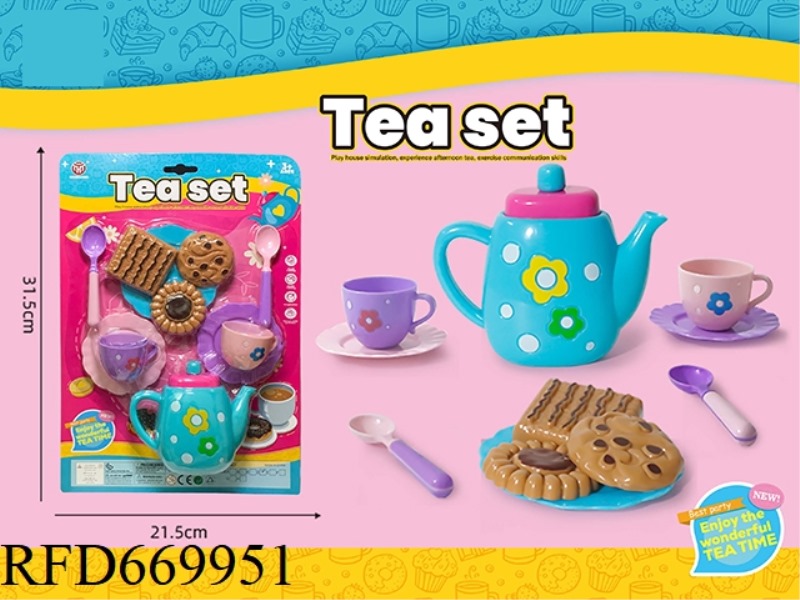 11PCS SUCTION PLATE TEA SET D