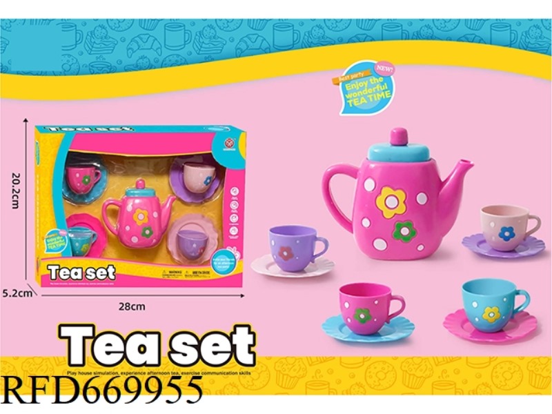 9PCS COLOR BOX TEA SET D