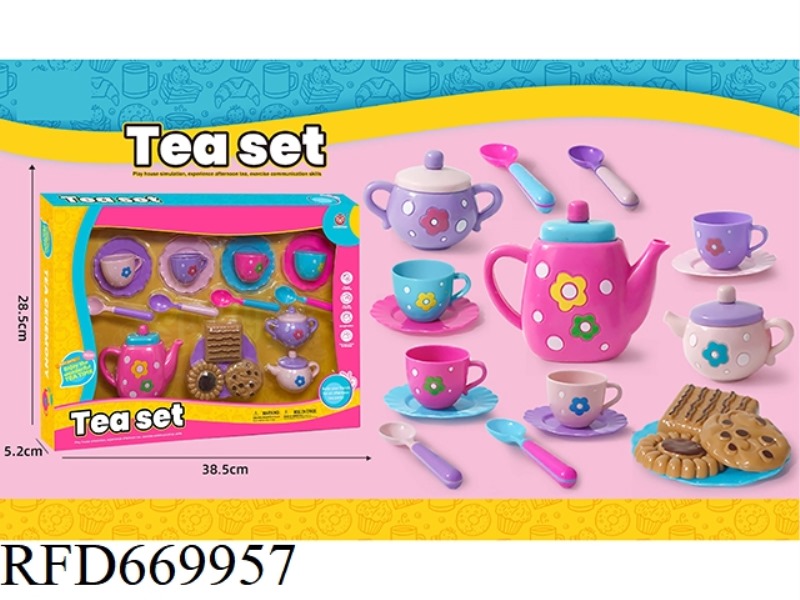 19PCS COLOR BOX TEA SET C