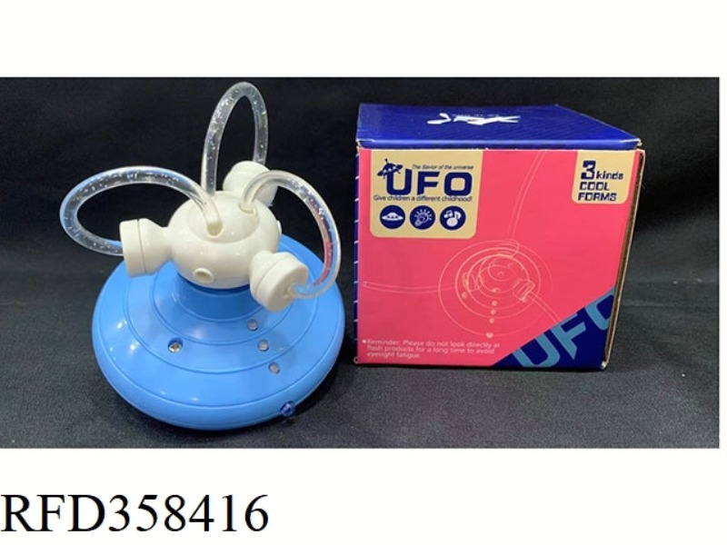 UFO 7 LIGHTS ELECTRIC DIY FIBER OPTIC GYROSCOPE WITH MUSIC