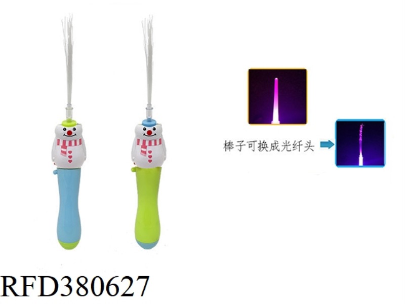 SNOWMAN LIGHT MUSIC OPTICAL FIBER STICK
