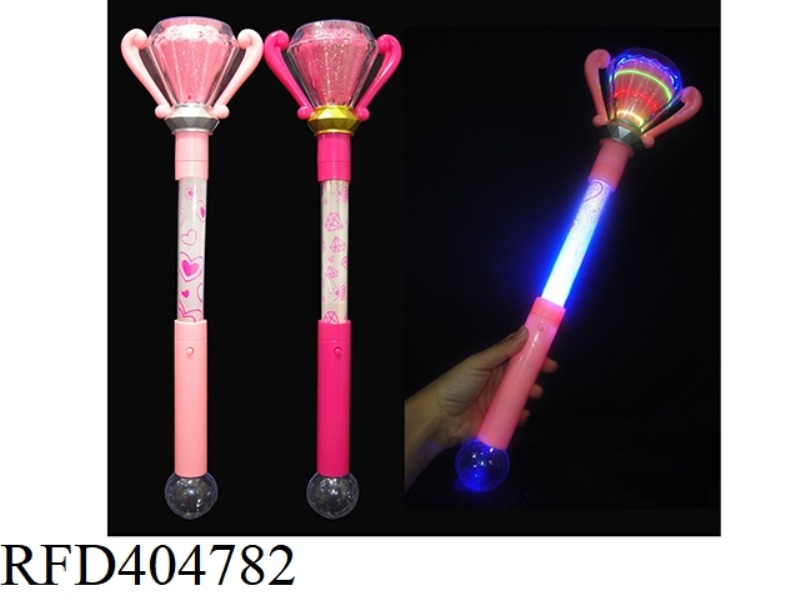 PINK JINGJING DIAMOND TROPHY BALL STICK + LASER BALL WITH MUSIC