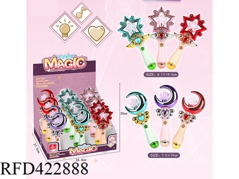 FANTASY TRUMPET MOON, STAR MAGIC WAND 12PCS