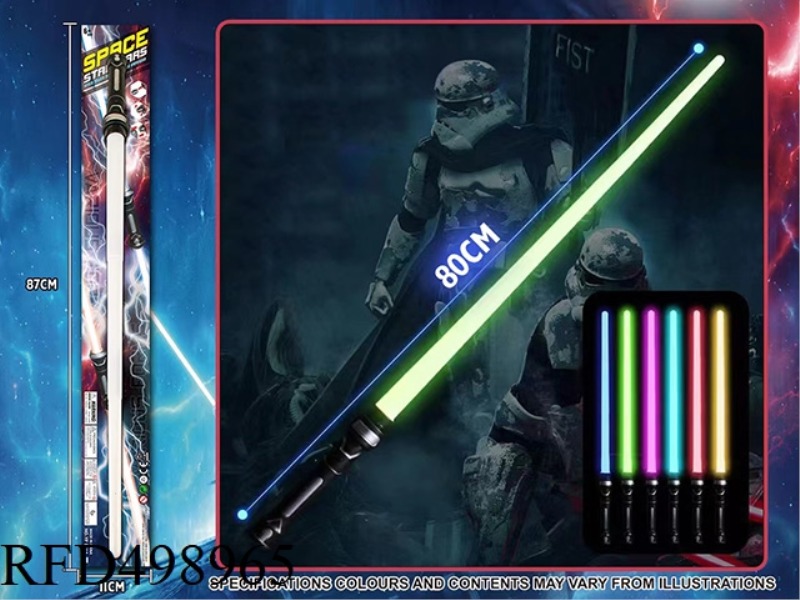 TELESCOPIC GRAVITY SENSING SOUND AND LIGHT 7 COLOR LASER SWORD