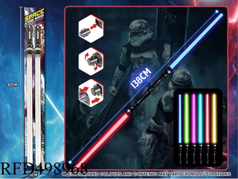 2 AND 1 GRAVITY SENSING SOUND AND LIGHT 7 COLOR LASER SABER