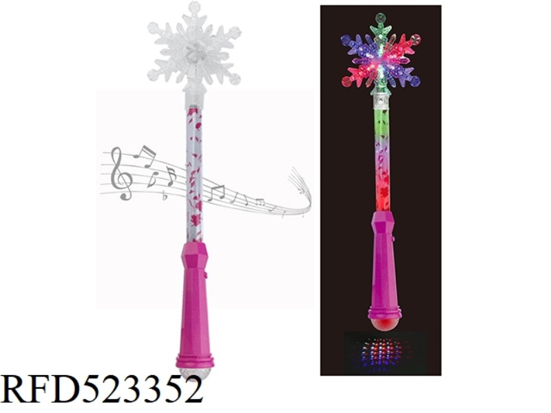 MAPLE LEAF SNOW FLOWER LIGHT MUSIC GIRL PRINCESS ELECTRIC FLASH MAGIC STICK