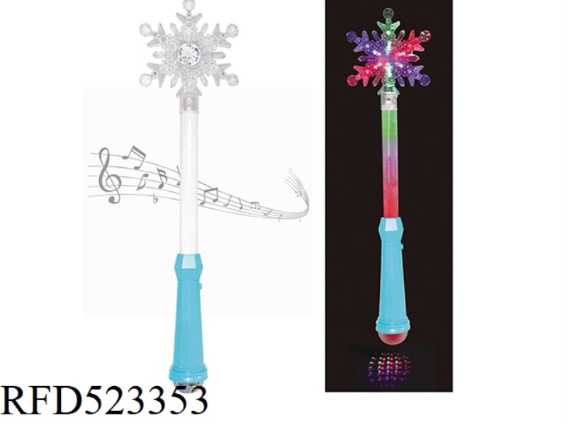 SNOW LIGHTS MUSIC GIRL PRINCESS ELECTRIC FLASH MAGIC STICK