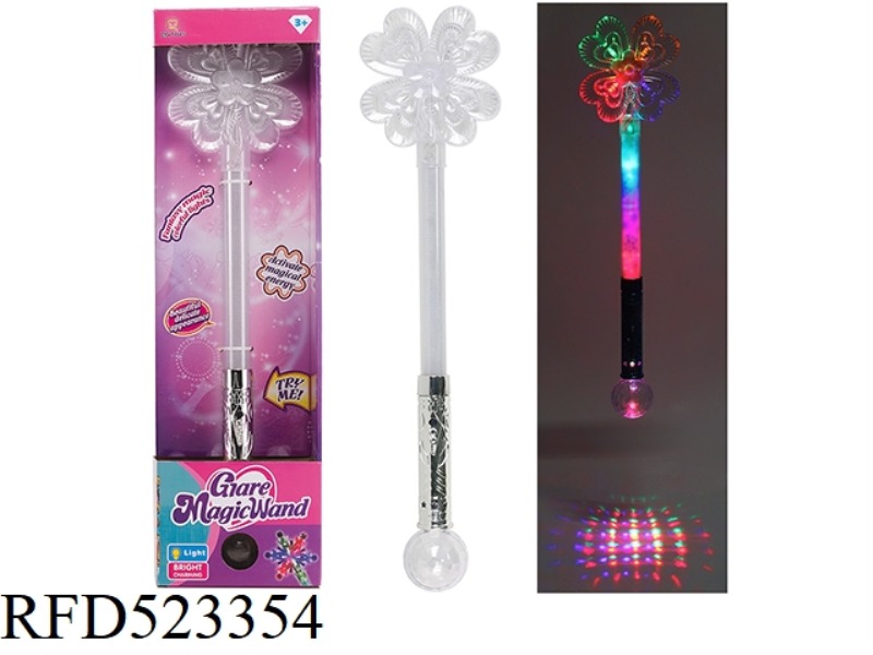 FOUR-LEAVED GRASS LIGHT GIRL PRINCESS ELECTRIC FLASH MAGIC WAND