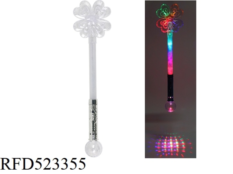 FOUR-LEAVED GRASS LIGHT GIRL PRINCESS ELECTRIC FLASH MAGIC WAND