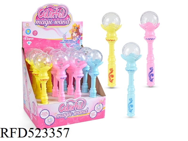 LIGHT MUSIC GIRL FAIRY PRINCESS FLASH MAGIC WAND 12 PACK (CAN CONTAIN SUGAR)