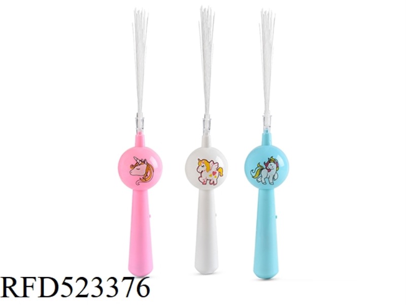 UNICORN OPTICAL FIBER MUSIC LIGHT MAGIC FLASH STICK (3 MIXED)