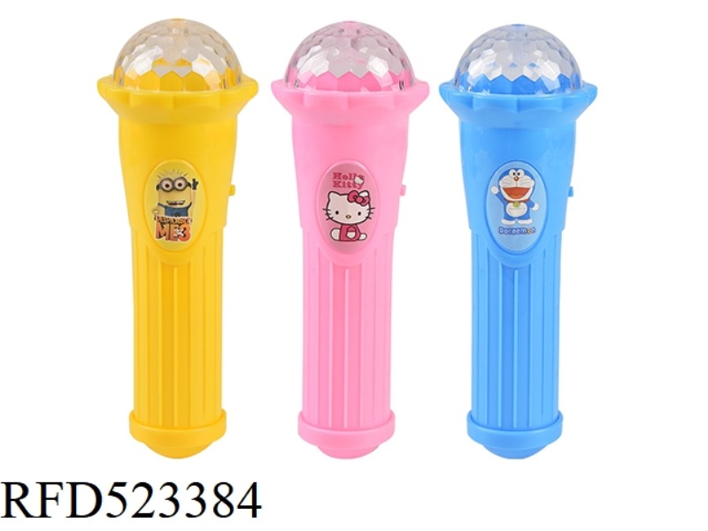 KT CAT/DINGDANG CAT/LITTLE YELLOW MAN MIXED WITH SMALL HAND FLASHLIGHT LIGHT MAGIC STICK (CAN BE FIL