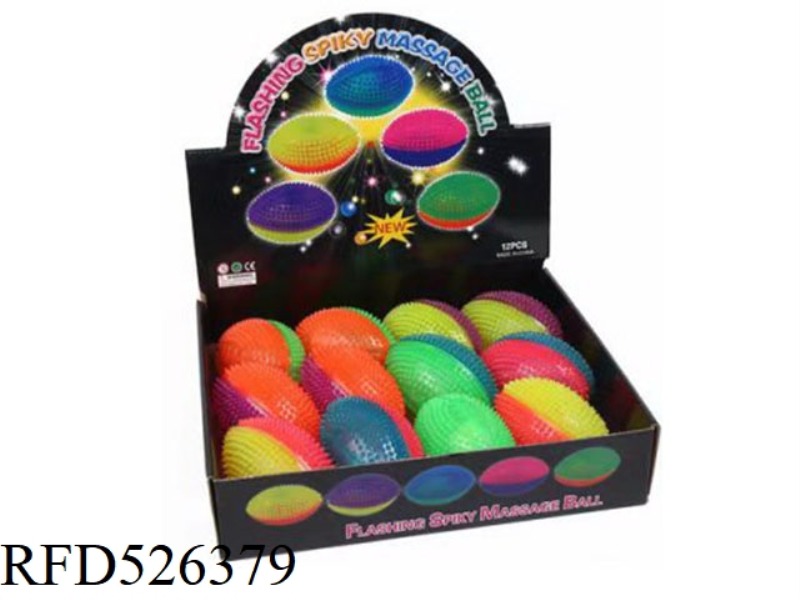 11CM RUGBY BALL WITH LIGHTS 12PCS