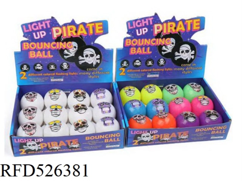 5.5CM SKULL BALL WITH LIGHT 12PCS