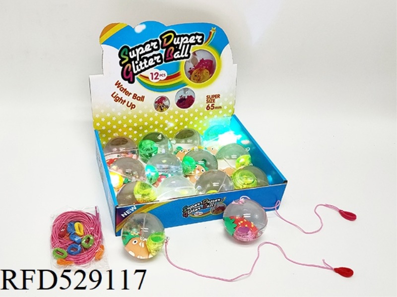 12 GLITTER CRYSTAL BALL WITH ROPE FRUIT (INCLUDE)