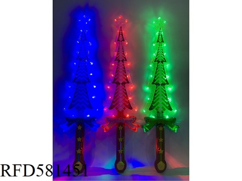Bow Xmas tree sword w/23 lights and sount ,double switch