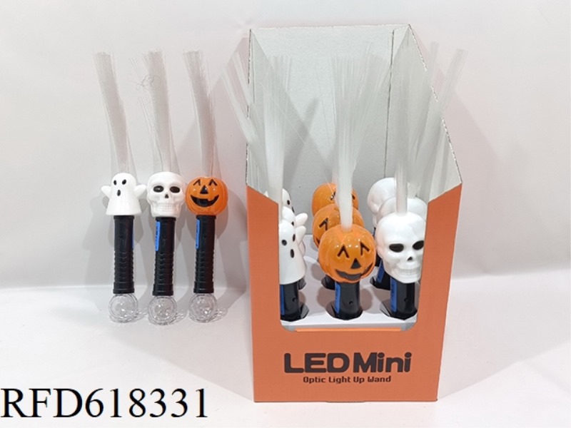 PUMPKIN. GHOST. SKULL OPTICAL FIBER (12 PACK)