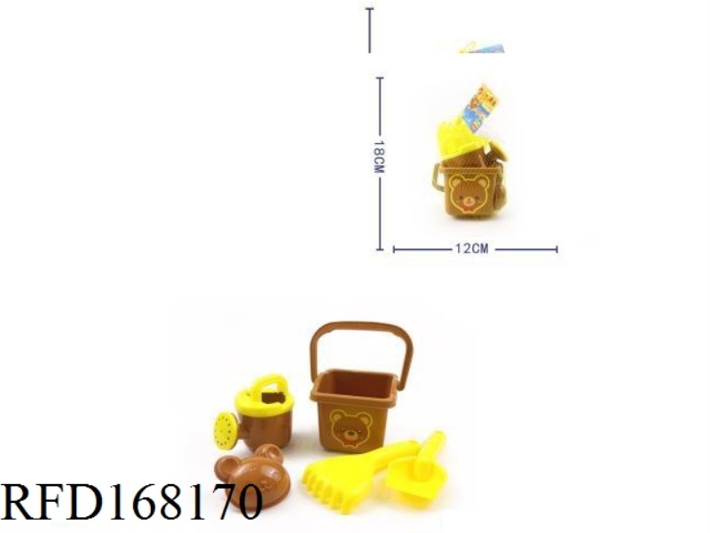 5  PCS  BROWN BEAR BUCKET SET