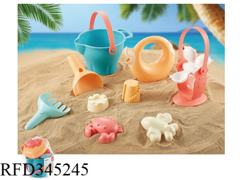 SOFT RUBBER BEACH WATER TOY 9PCS