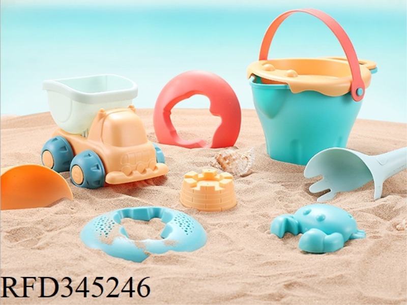 SOFT RUBBER BEACH WATER TOY 9PCS
