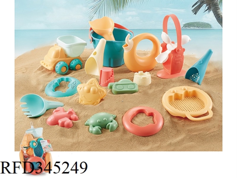 SOFT RUBBER BEACH WATER TOYS 17PCS
