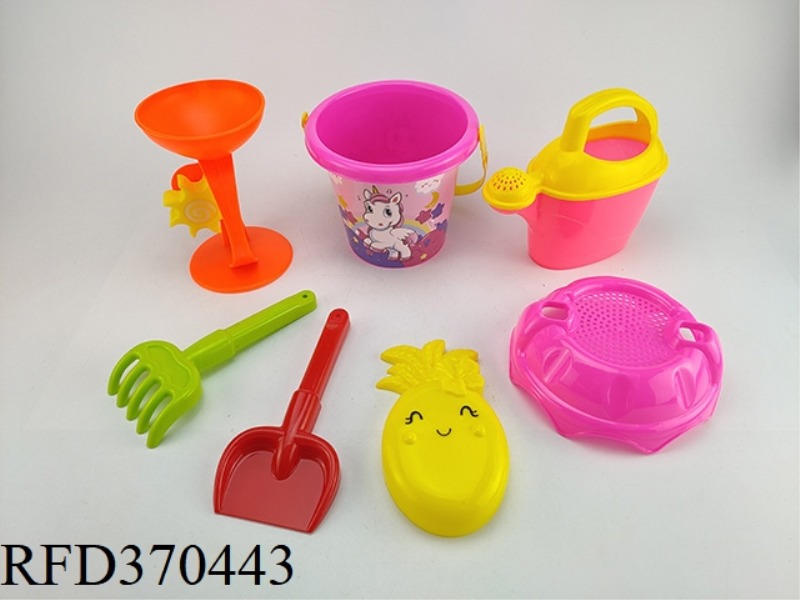 7  PCS  UNICORN BEACH BUCKET SET