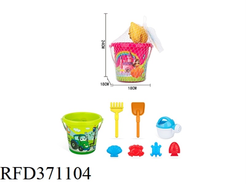 HEAT TRANSFER BEACH BUCKET 8PCS