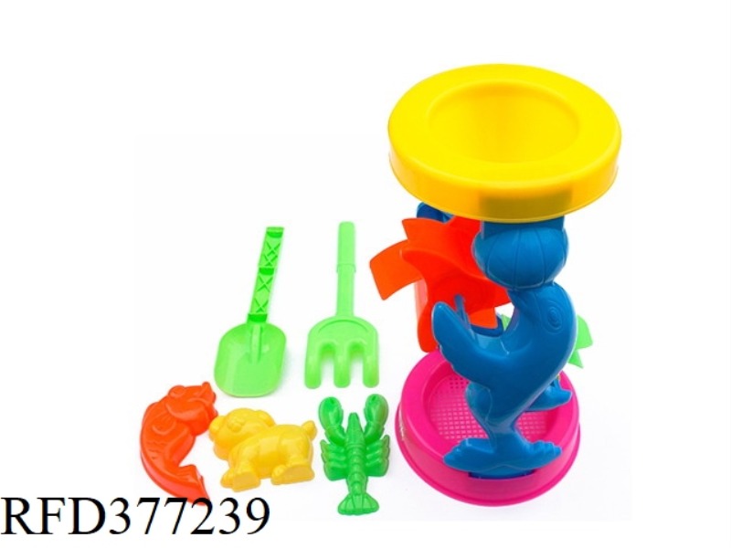 6-PIECE SET OF DOLPHIN BIG HOURGLASS