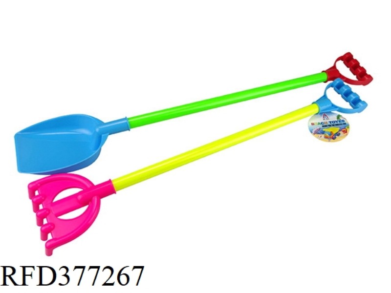 2-PIECE LARGE SHOVEL RAKE