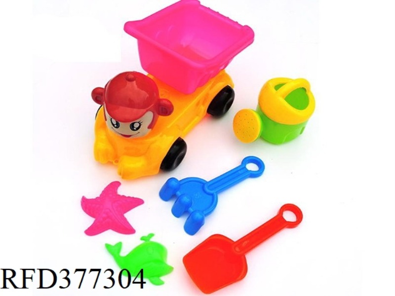 6-PIECE BEACH ANIMAL MONKEY