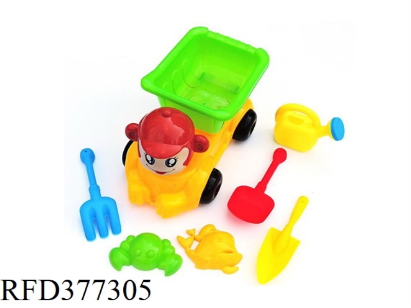 7-PIECE BEACH ANIMAL MONKEY