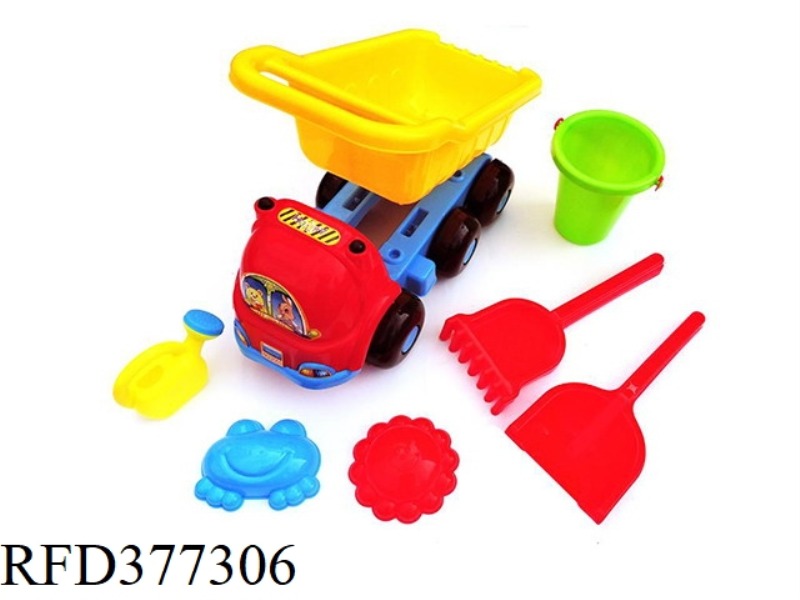 7-PIECE BEACH SIX-WHEELER
