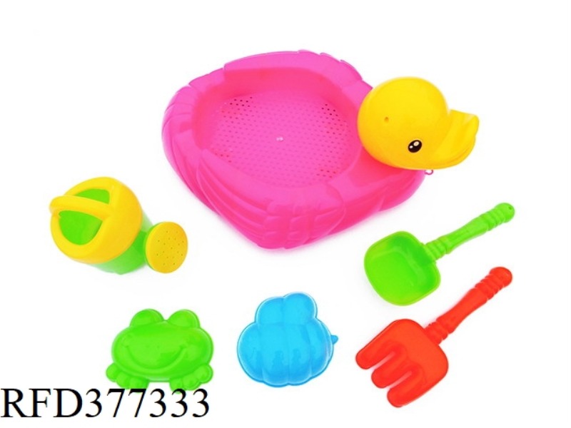 6 PIECE SET OF CARTOON BEACH DUCK