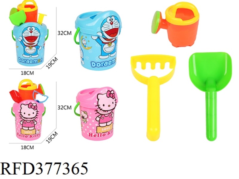 4-PIECE SET CUTE JINGLE CAT/KT CAT BUCKET MIXED