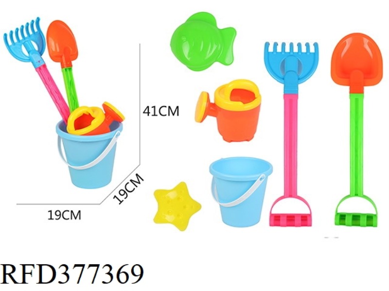 6 PIECE SET BEACH BUCKET