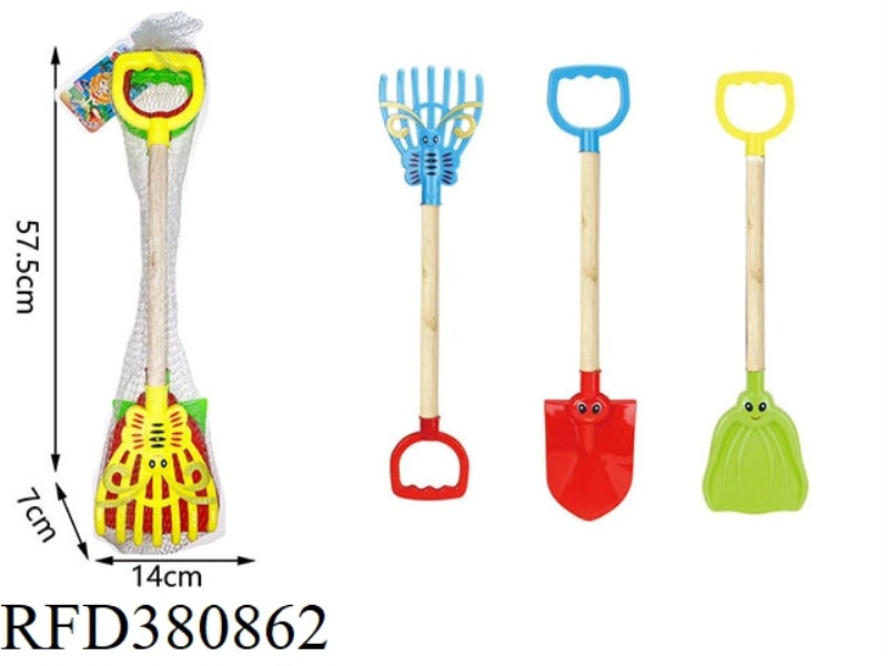 3 PACKS OF SAND SHOVEL (WOOD PIPE)