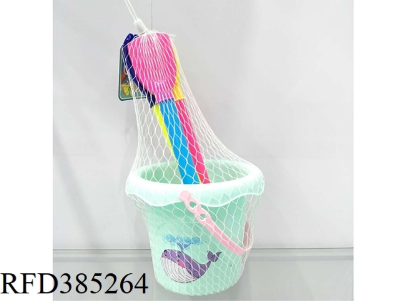 BEACH BUCKET (6 PIECES OF PRINTED FISH)